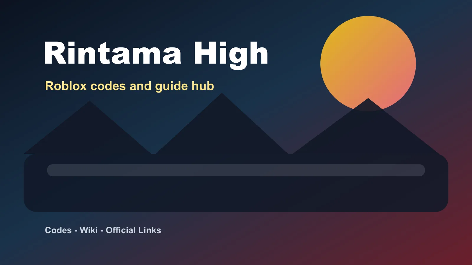 Rintama High codes and guide cover art